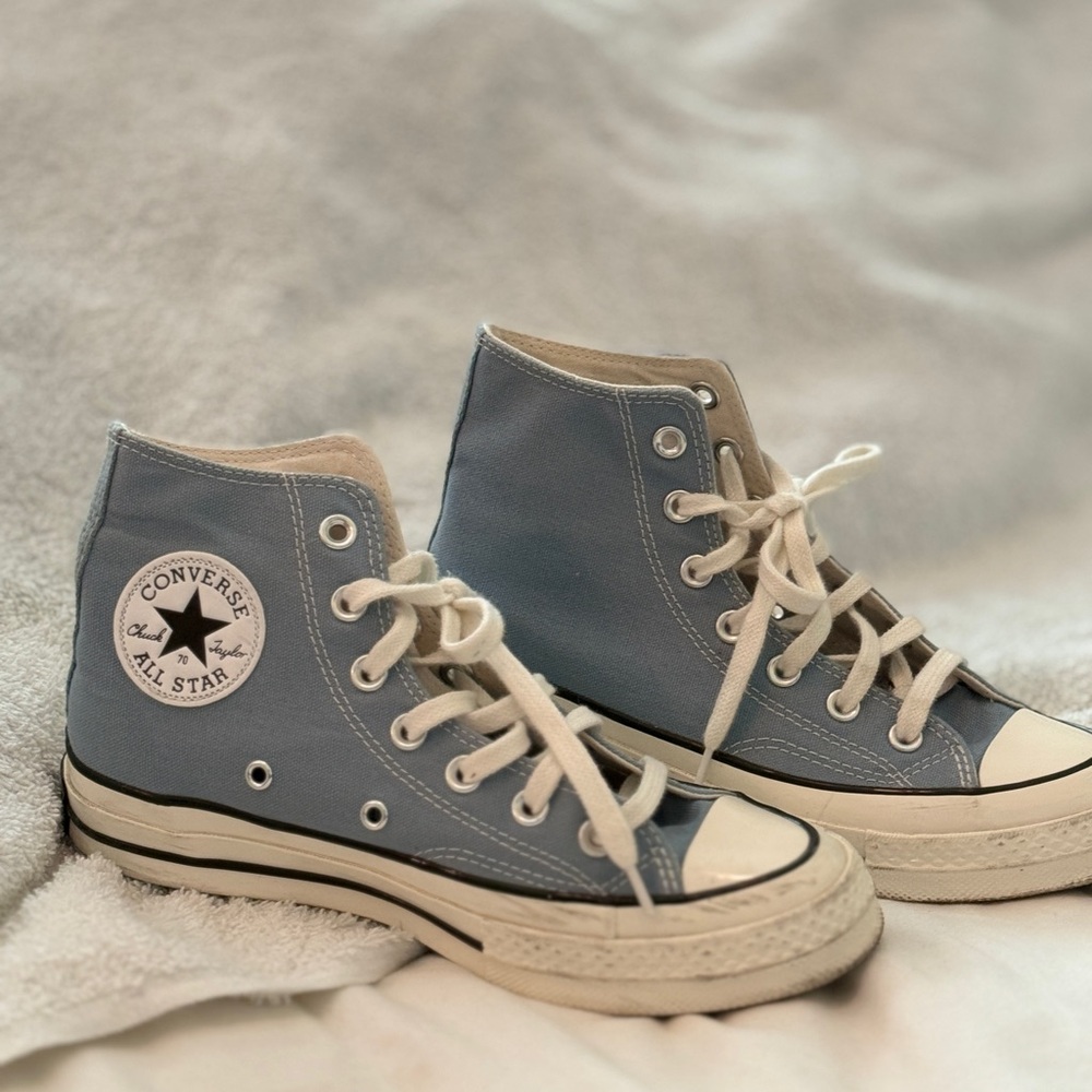 Converse Chuck Taylor Blue High Tops with White Accents